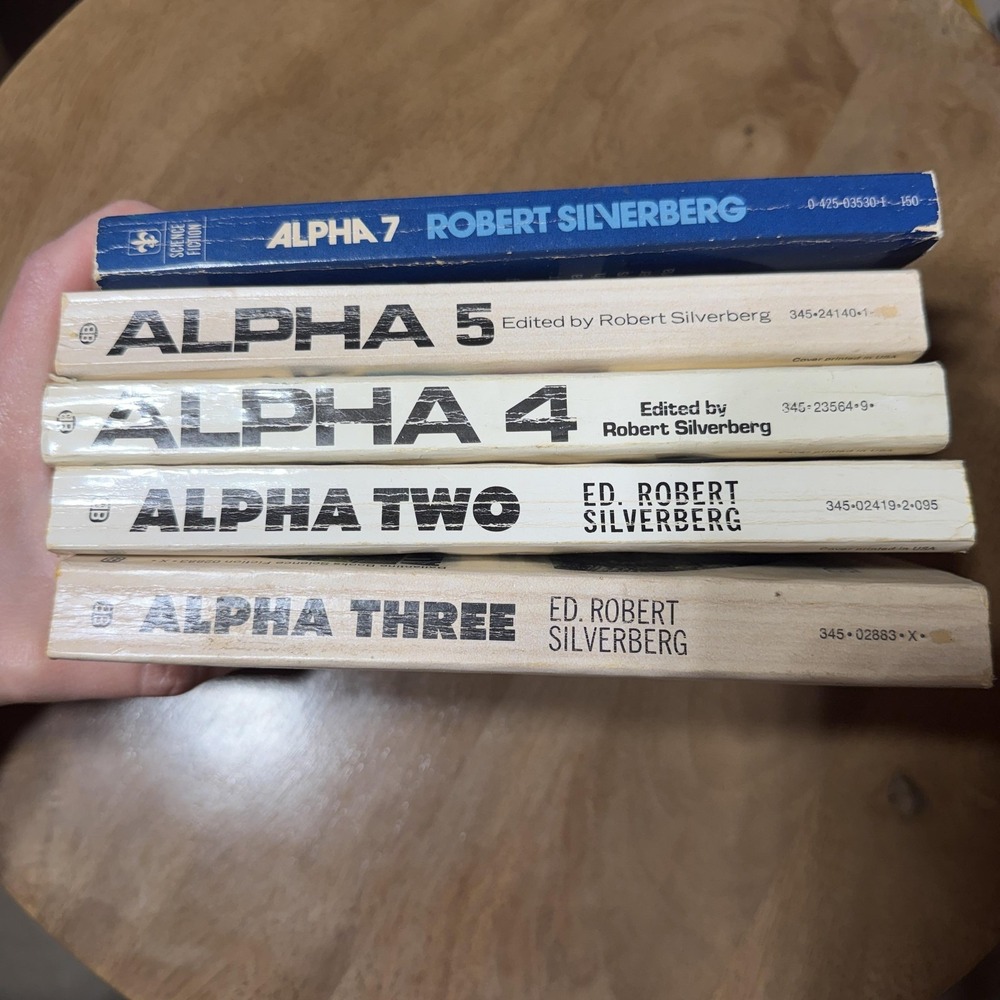 Vintage Alpha 2 3 4 5 7 Robert Silverberg 5 PB Sci-Fi Anthology Books Set